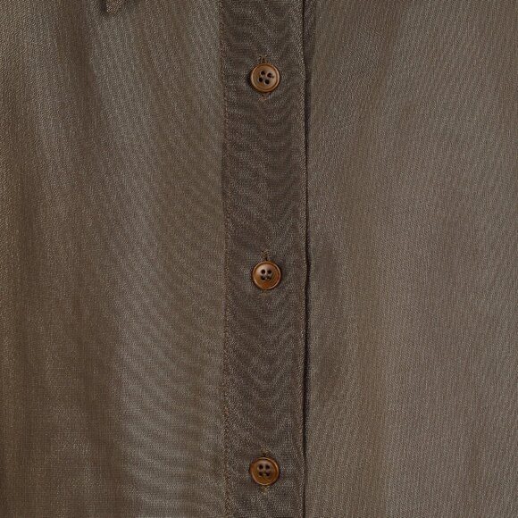 Giorgio Armani Gold Lamé French Cuff Blouse - Picture 9 of 12